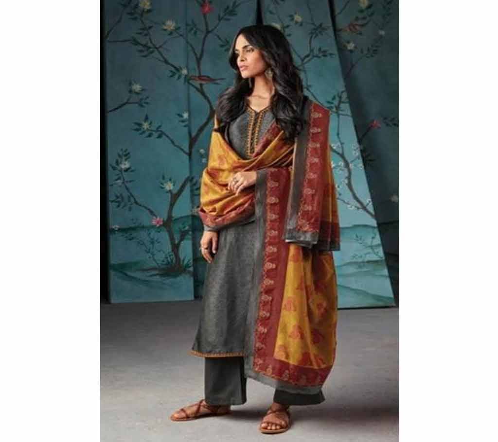 Ganga Indian Silk Unstitched Three Piece 