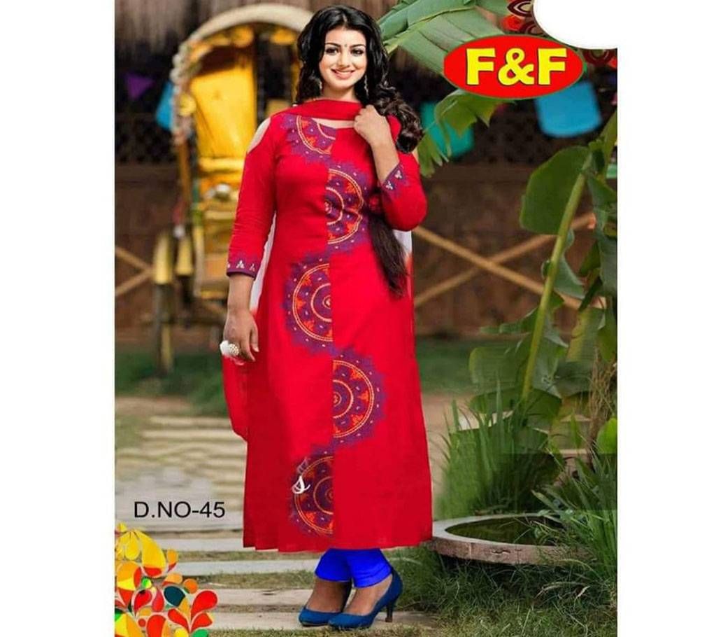 Unstiched cotton salowar kameez