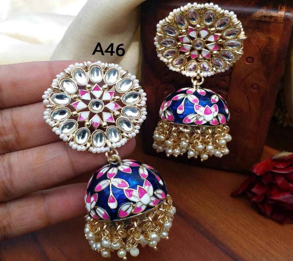 Festive Earrings - 006 - Sapphire Blue - A46 - AMI