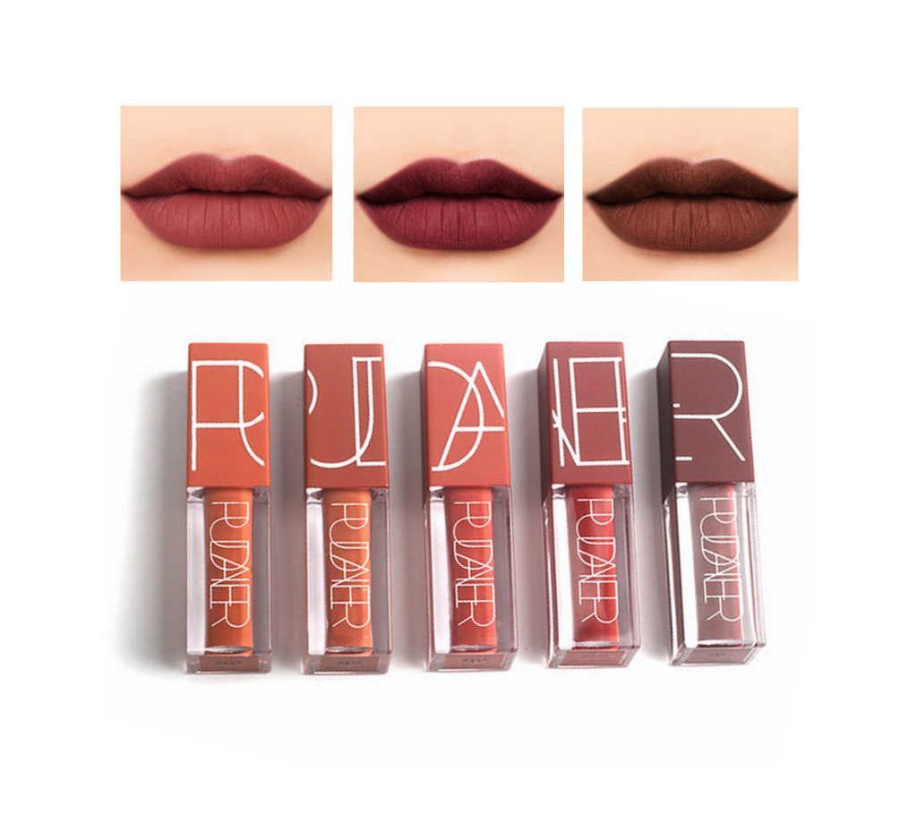 Pudaier 5Pcs Waterproof Long Lasting Matte Liquid Lipstick