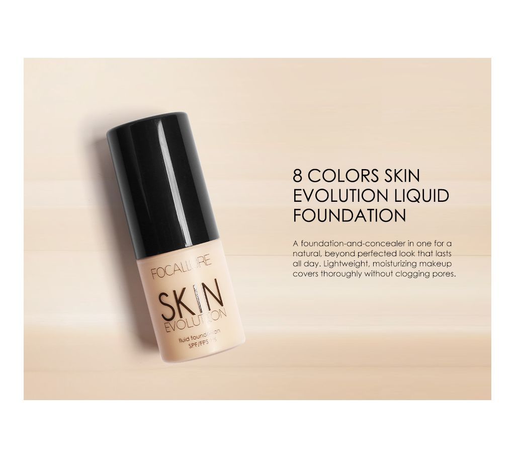 FOCALLURE Face Foundation Makeup Base Liquid Foundation BB Cream Concealer Whitening Moisturizer Oil-control Maquiagem SPF15