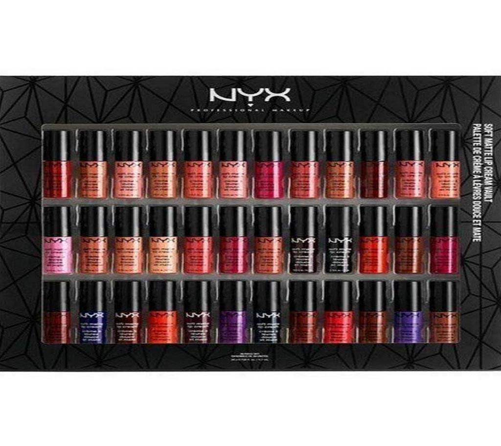 NYX Professional Makeu up Liquid Lipsticks set of 36 (Multi Shades)-Thailand