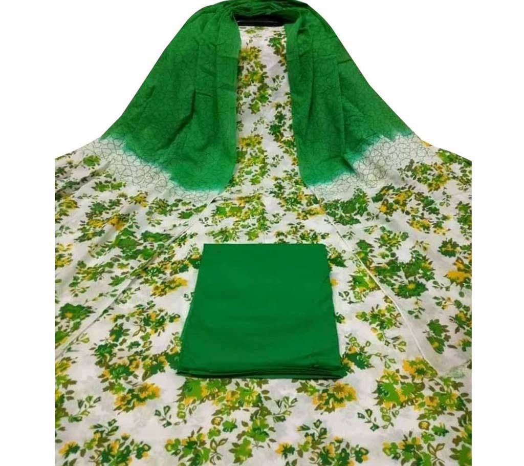 Unstitched skin printed cotton salwar kameez fs-90