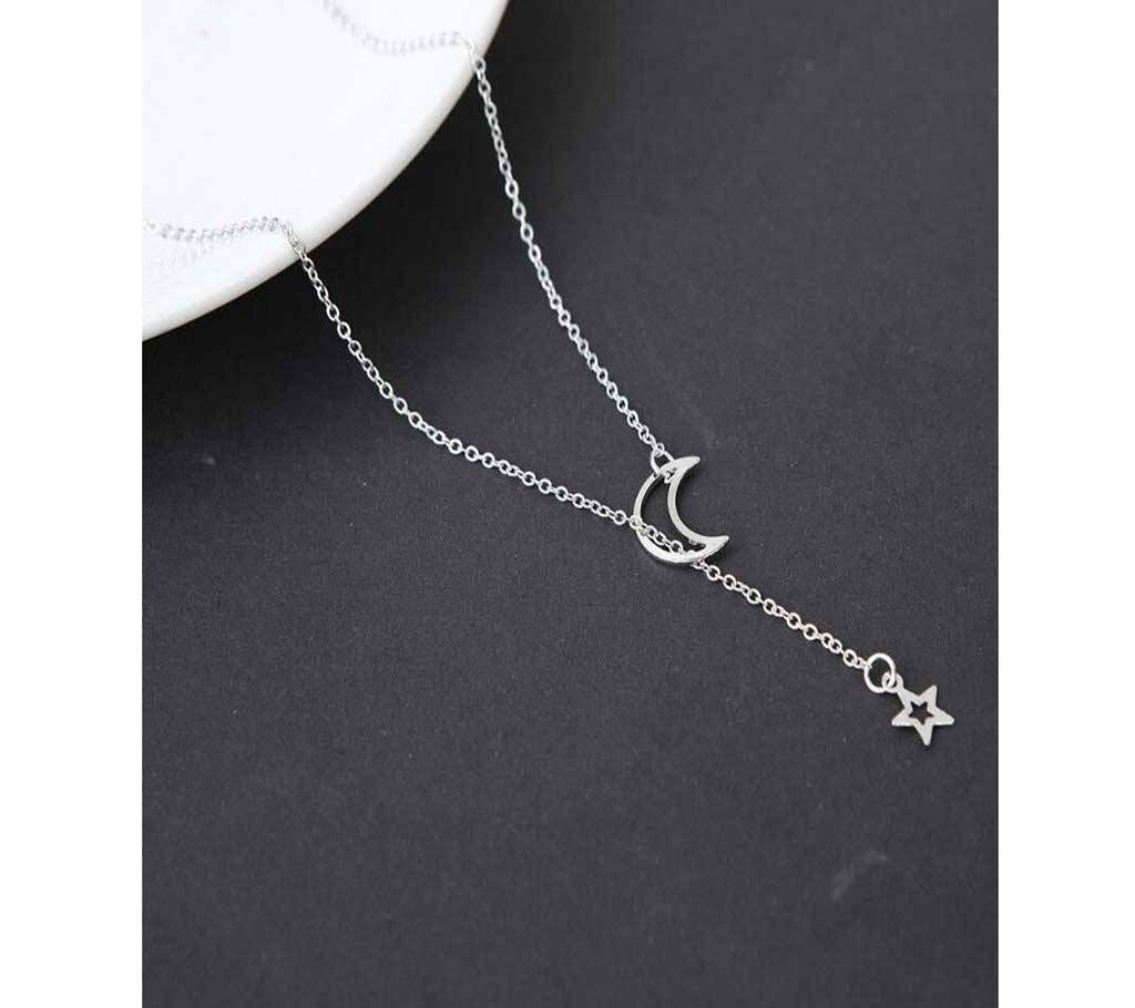New fashion simple and exquisite moon planet long chain pendant necklace jewelry women's clothing women's gift women's gift
