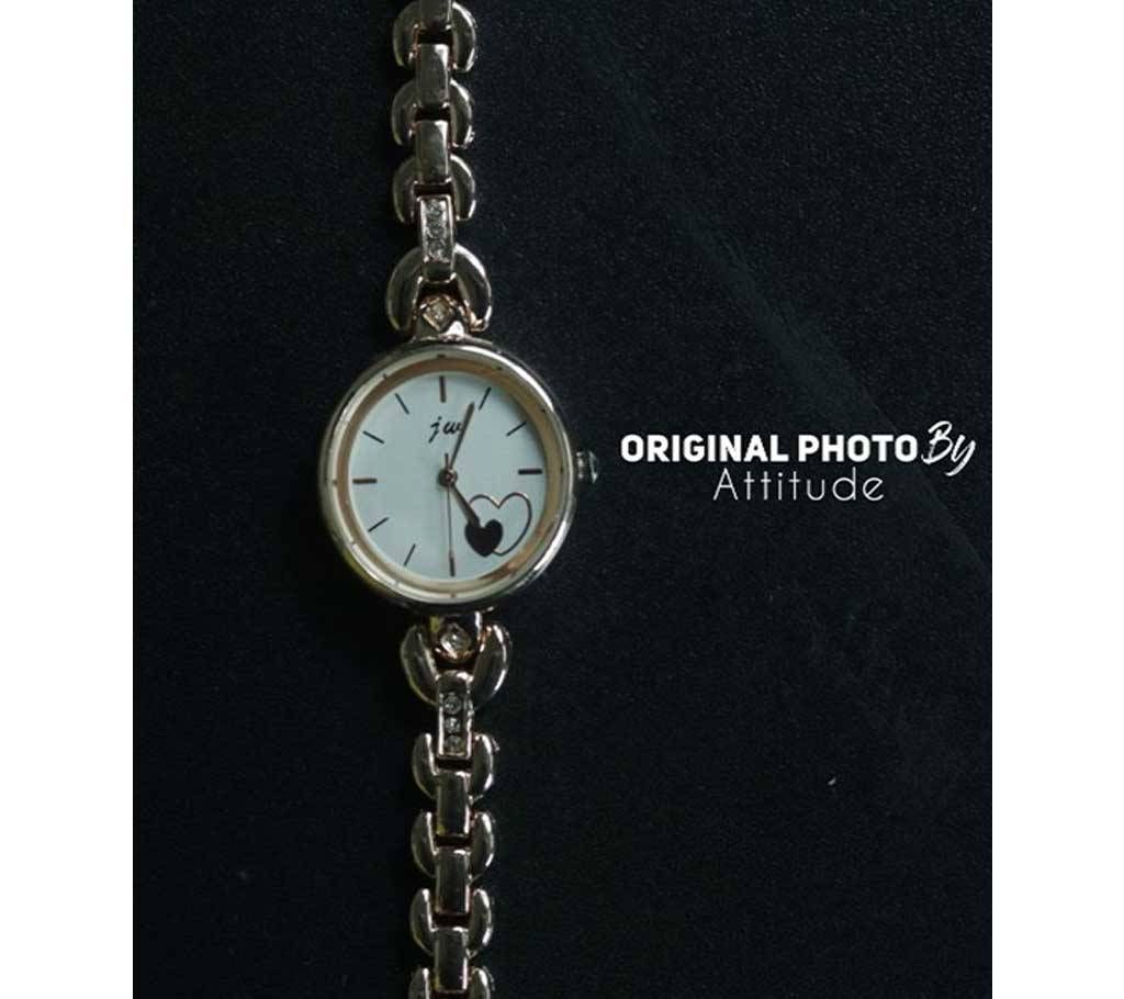 Goldenlove018 Women Crystal Ctone Fashion Silver Quartz Wrist Watch