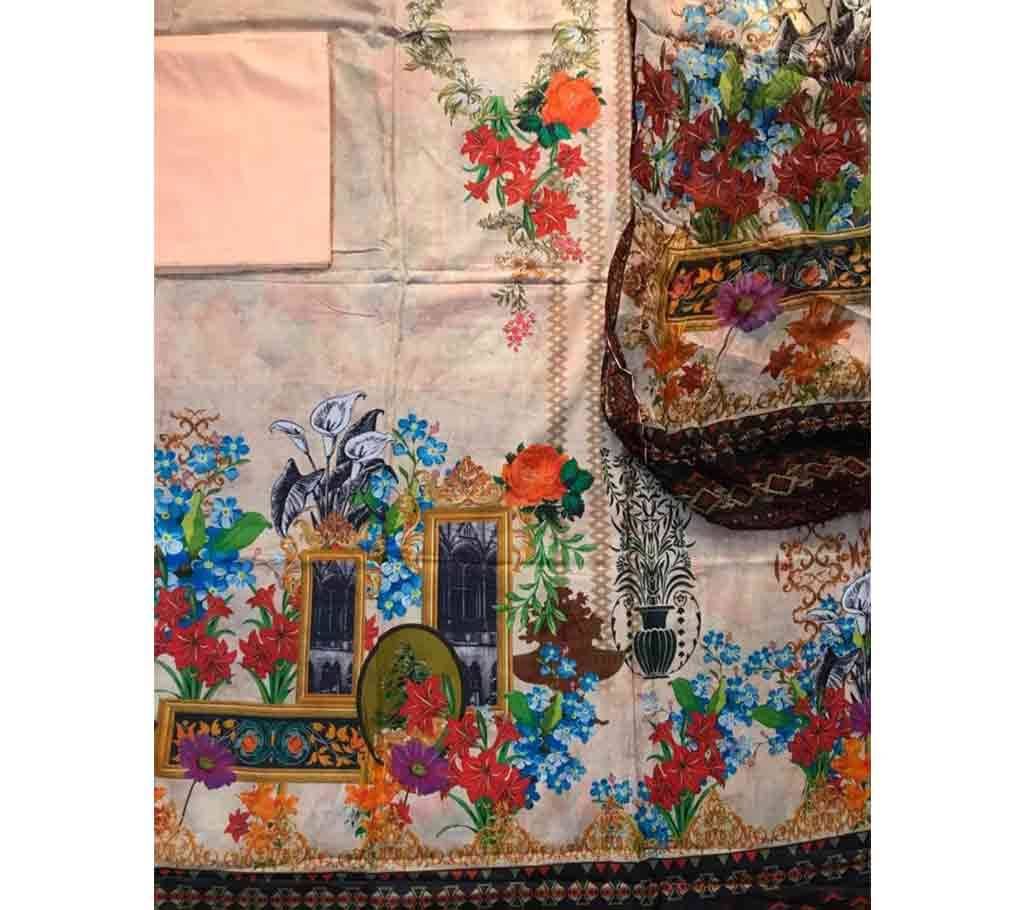 Unstitched Pakistani Lawn 3D Printed