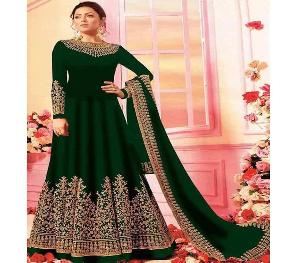  Unstitched screen Block Printed Cotton Salwar Kameez For Women-3pcs 