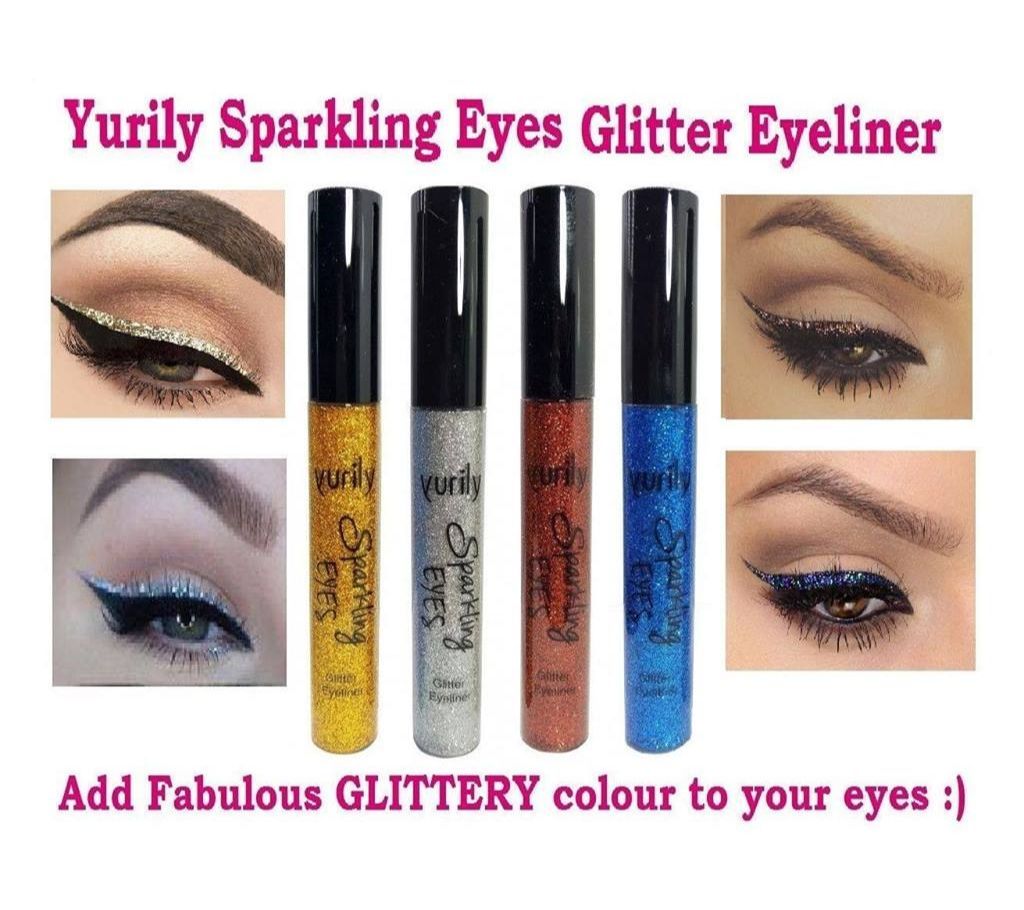 Yurily Sparkling Eyes Glitter Eyeliner, Silver, 10g (UK imported product)