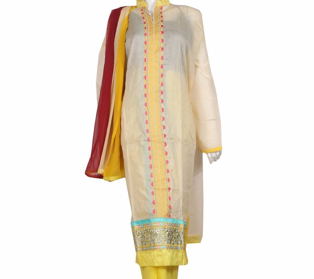 Unstitched Indian cotton three pc(copy)