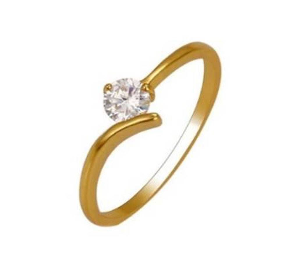 Golden Zinc Alloy Finger Ring For Women
