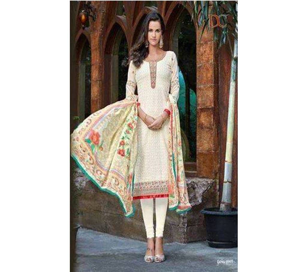 Zeenat Unstitched Embroidery Three Piece