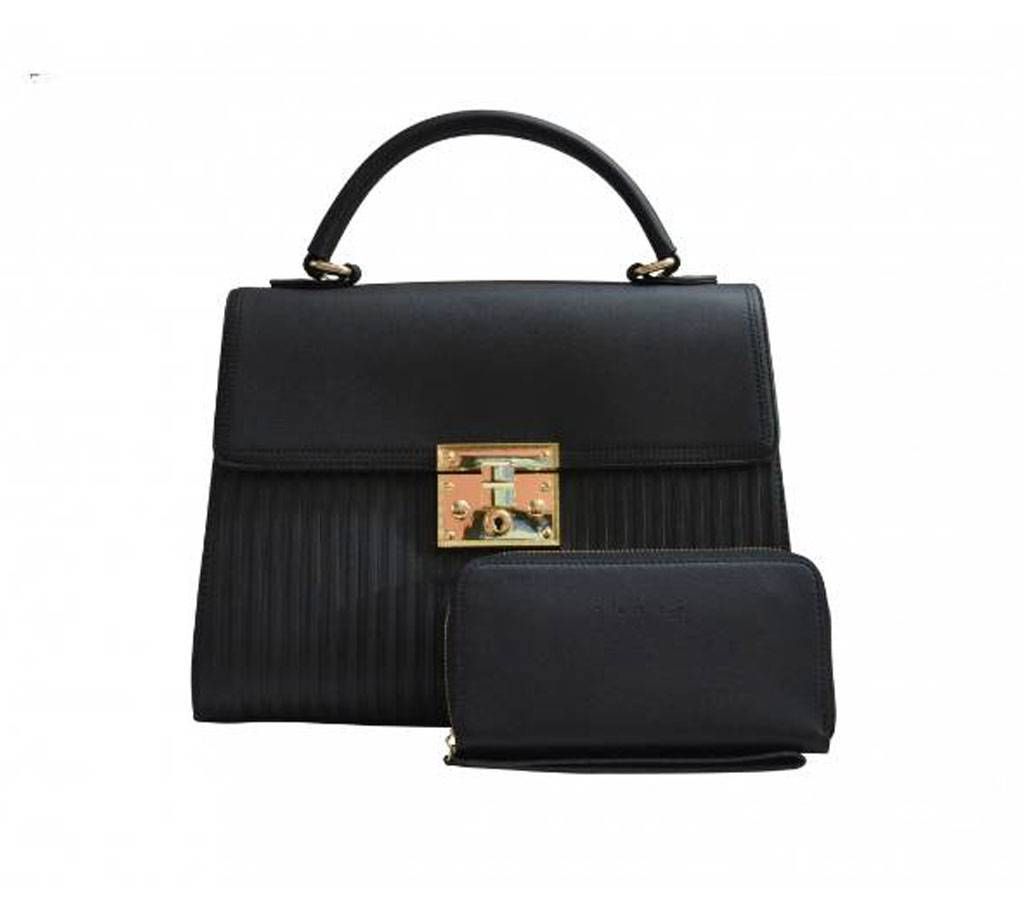 Susen Top Handle Bag- Black