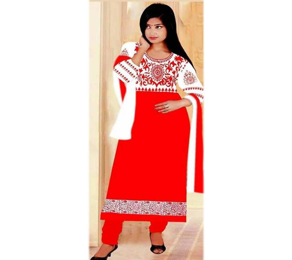 Semi stitched Block Printed Cotton Three Piece (Copy)