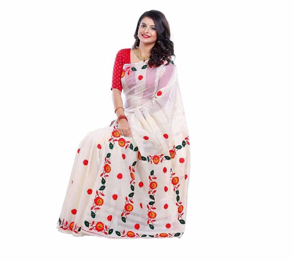 Andy Silk Hand Embroidery Applique Saree