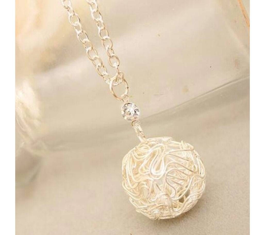 Chia Fashion Silver plated ball Necklace (by Pink Point - CHIA13)