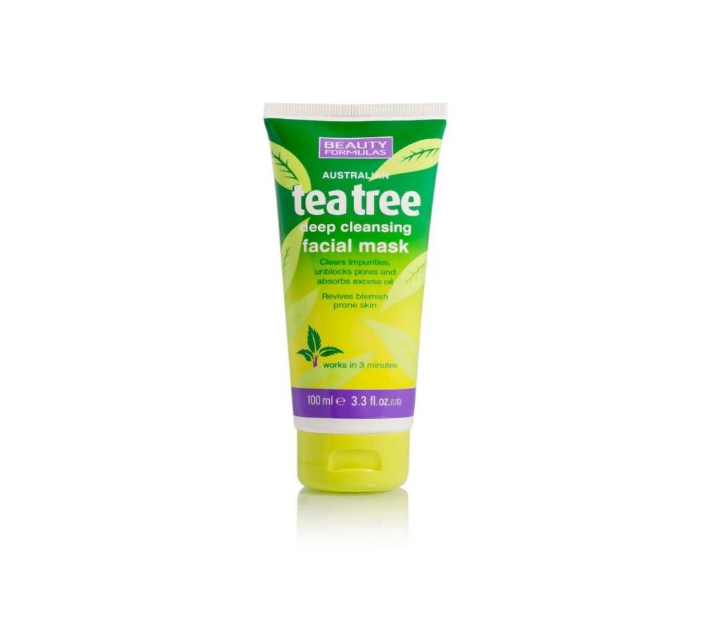 Beauty Formulas Tea Tree Deep Cleansing Facial Mask UK