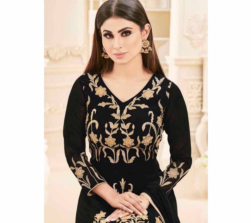 Indian Unstitched Georgette Embroidered Long Gown Suit