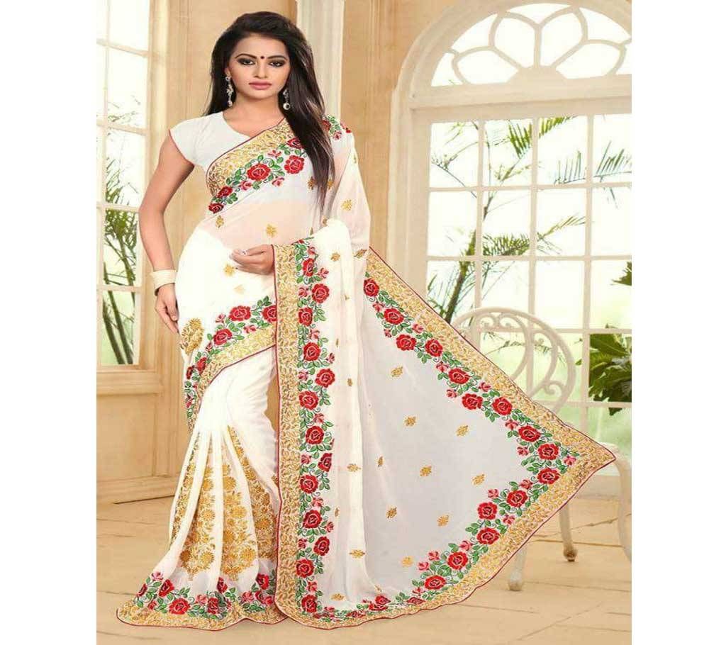 Indian soft gorget embroidery Sharee (Copy)