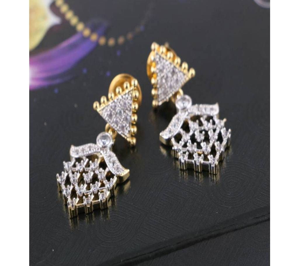 american diamond cut jhumka-672