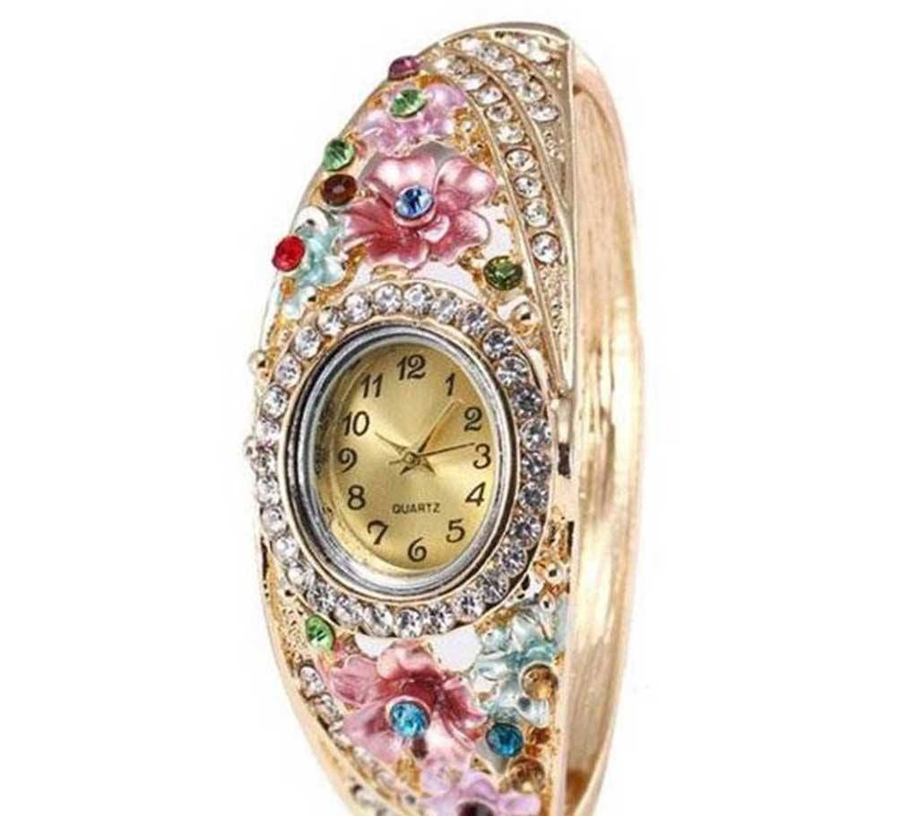 Diamond cut Bracelet Watch
