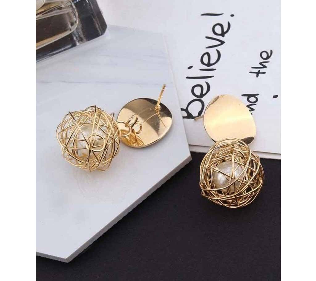 ladies silver plated earring 