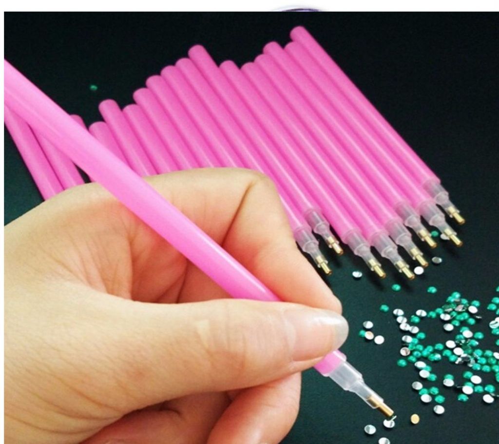 1set Rhinestone Dotting Pens Nail Art with Glue