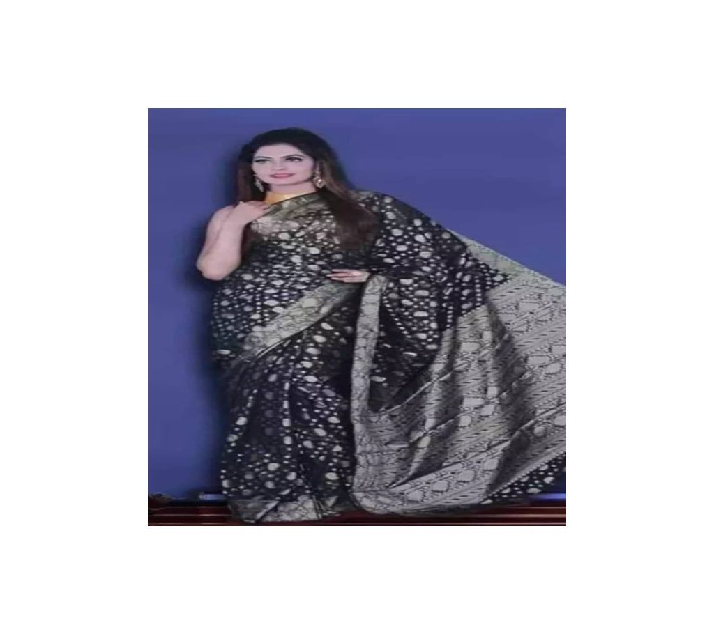Black Cabin Katan Silk Saree For Women
