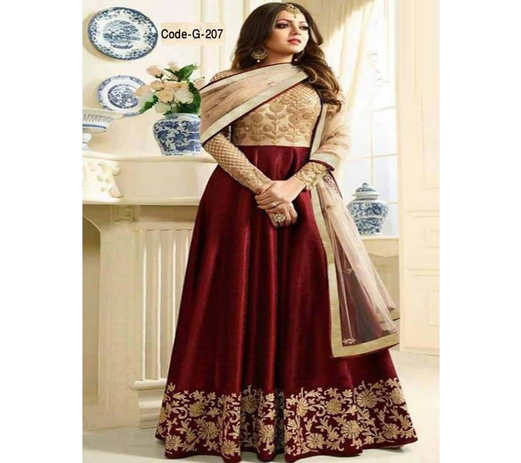 Semi-stitched Georgette with embroidary Long Suit (copy)