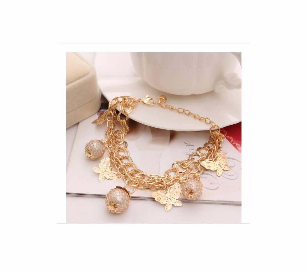 Butterfly Multi Layers Beads Charm Bracelet
