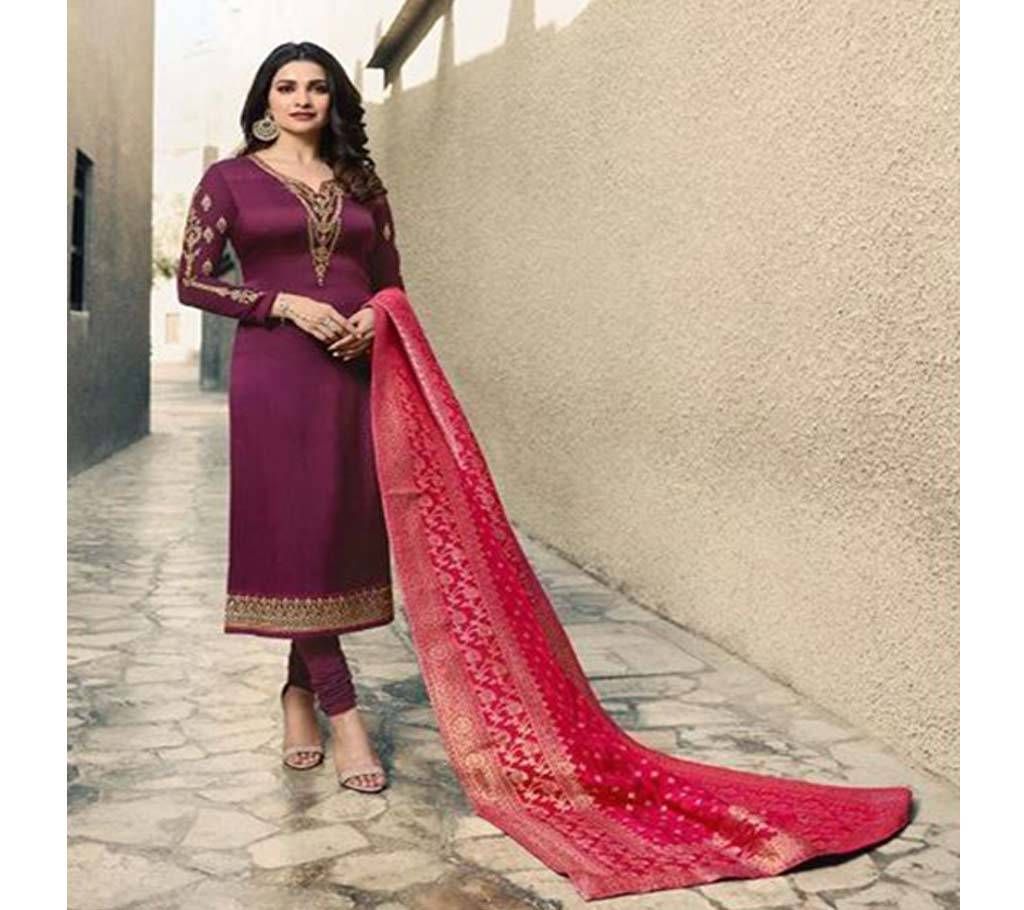Vinay Kaseesh Banaras 3 Hitlist ( Light Burgundy & Banaras Dopatta) - Copy