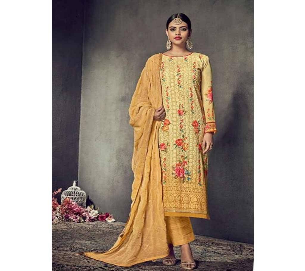 Hansa Print Husna Lakhnavi - 1006 - Golden Yellow