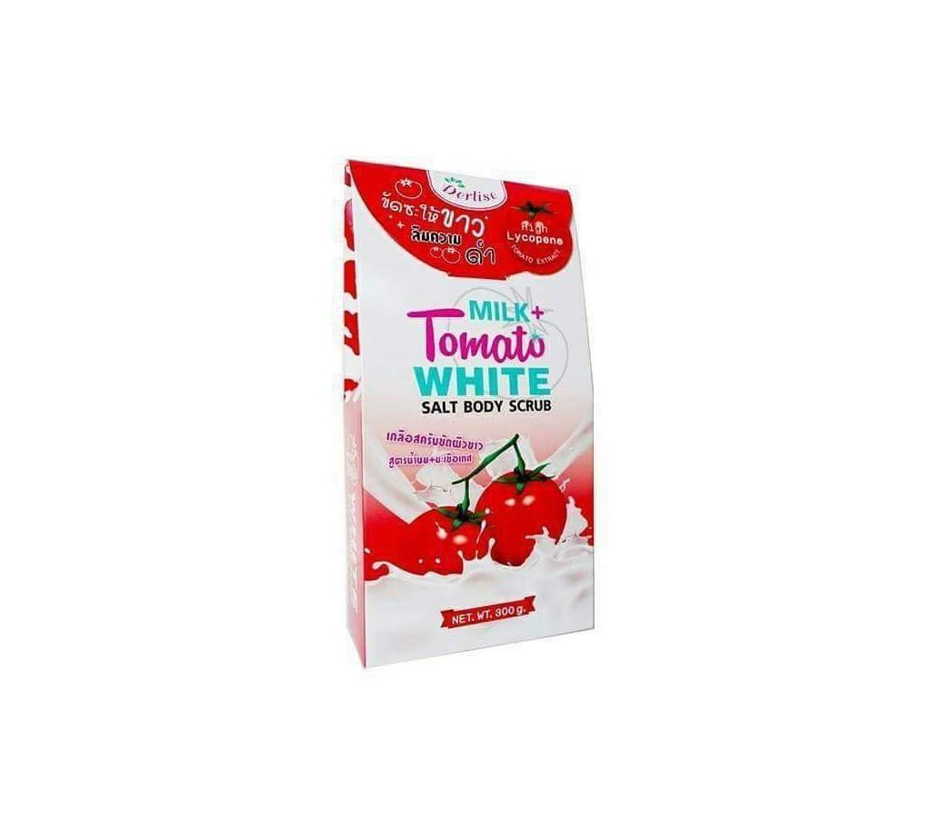 Milk+ Tomato White salt body scrub-300gm-Thailand