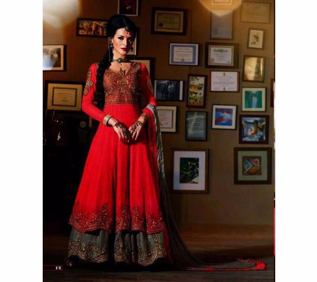 Semistitched Georgette Embroidery Three-pcs (Copy)