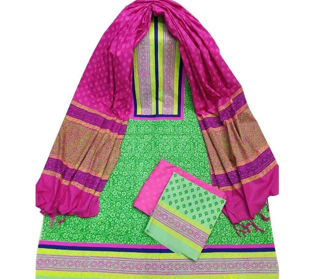 Unstitched Block Printed Cotton Salwar kameez fs-39