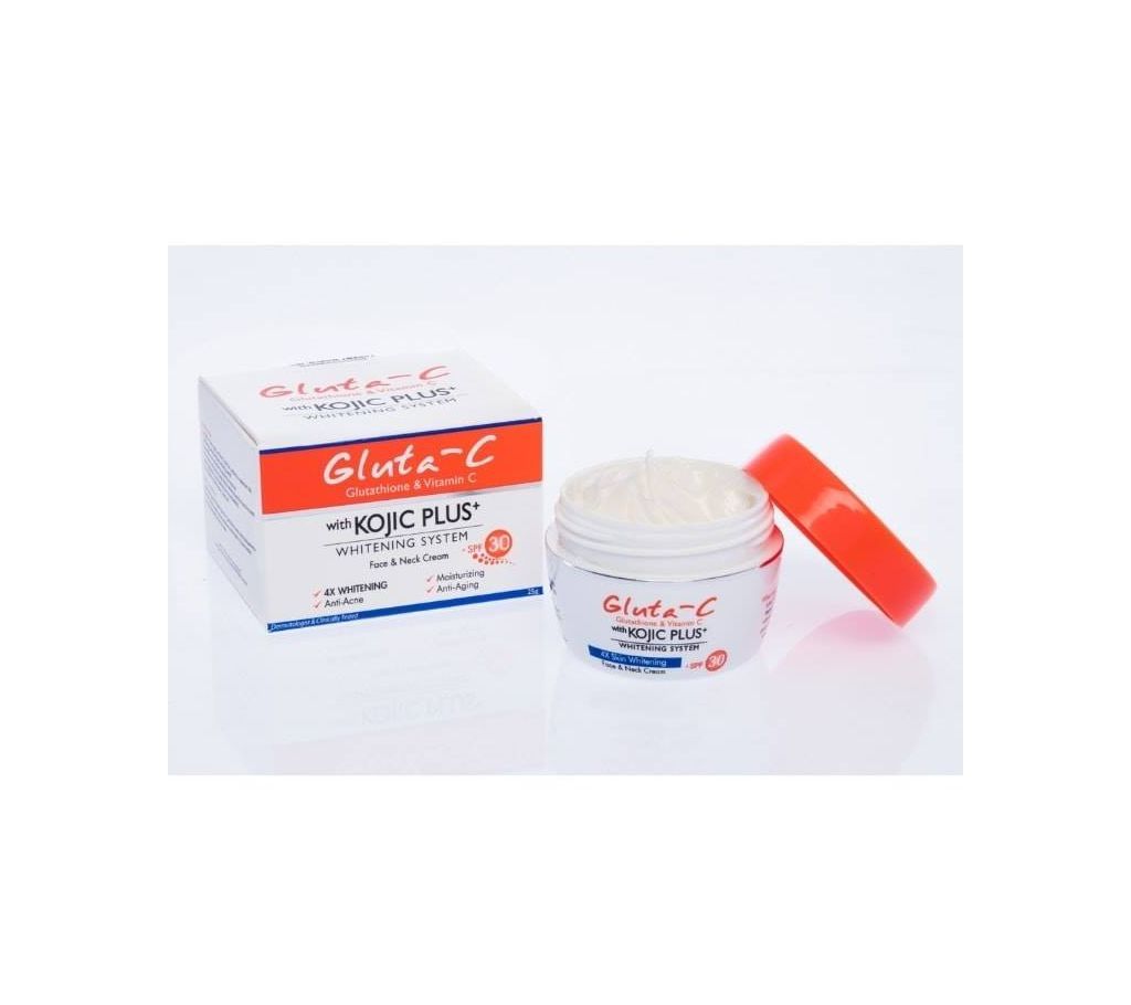 With Gluta-C Glutathione and Vitamin C Cozy Plus + Whitening System with Spf30 for Face and Neck Cream With 25g