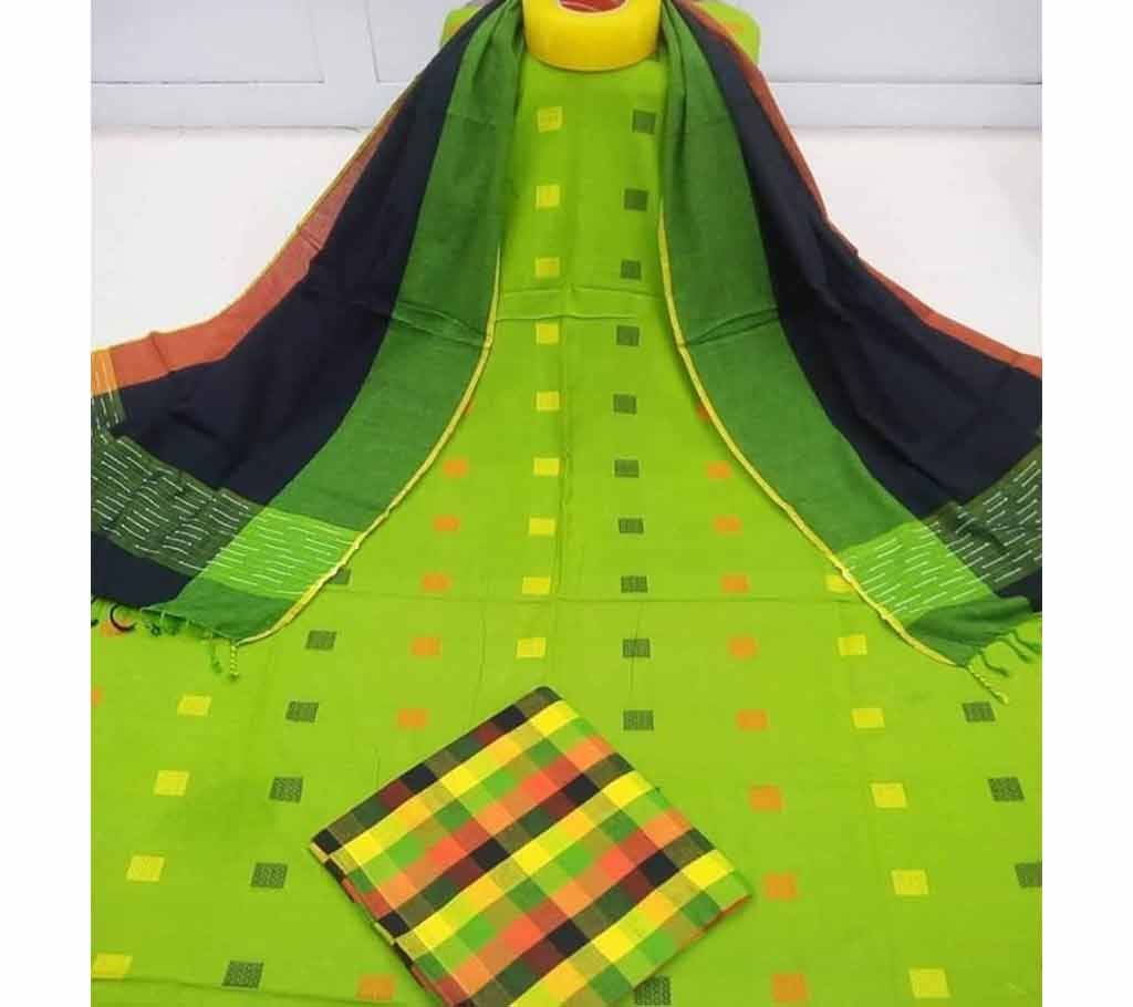 Homemade Tat Original Cotton Multi Color Deshi Shalwar Kameez For Women-3
