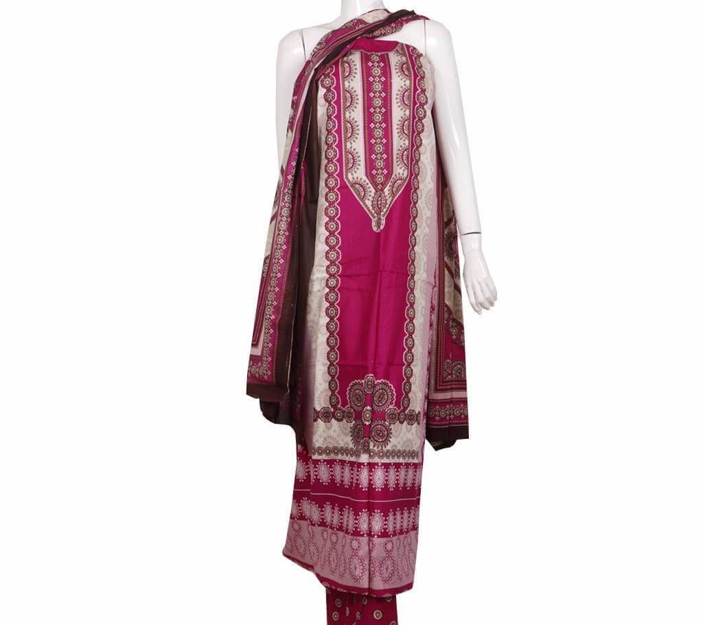 Unstitched Indian lawn three pc copy