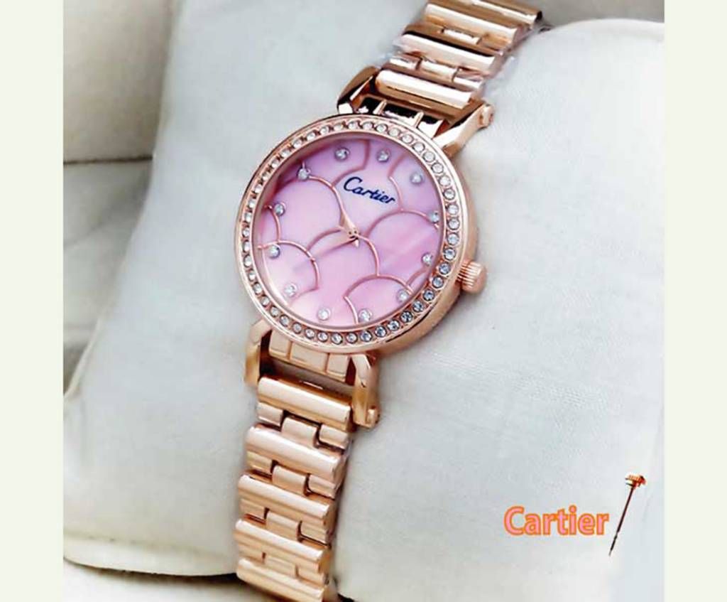 Cartier Pink Dial Women’s Wrist Watch Copy