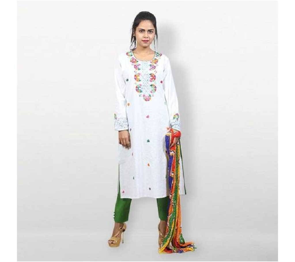 White Cotton Salwar Kameez for Women