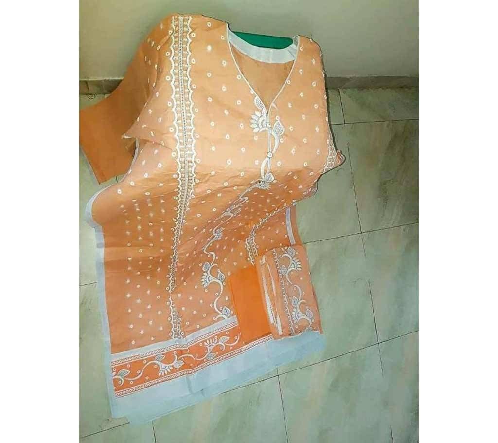 organdy fabric un stitched Salwar kameez 