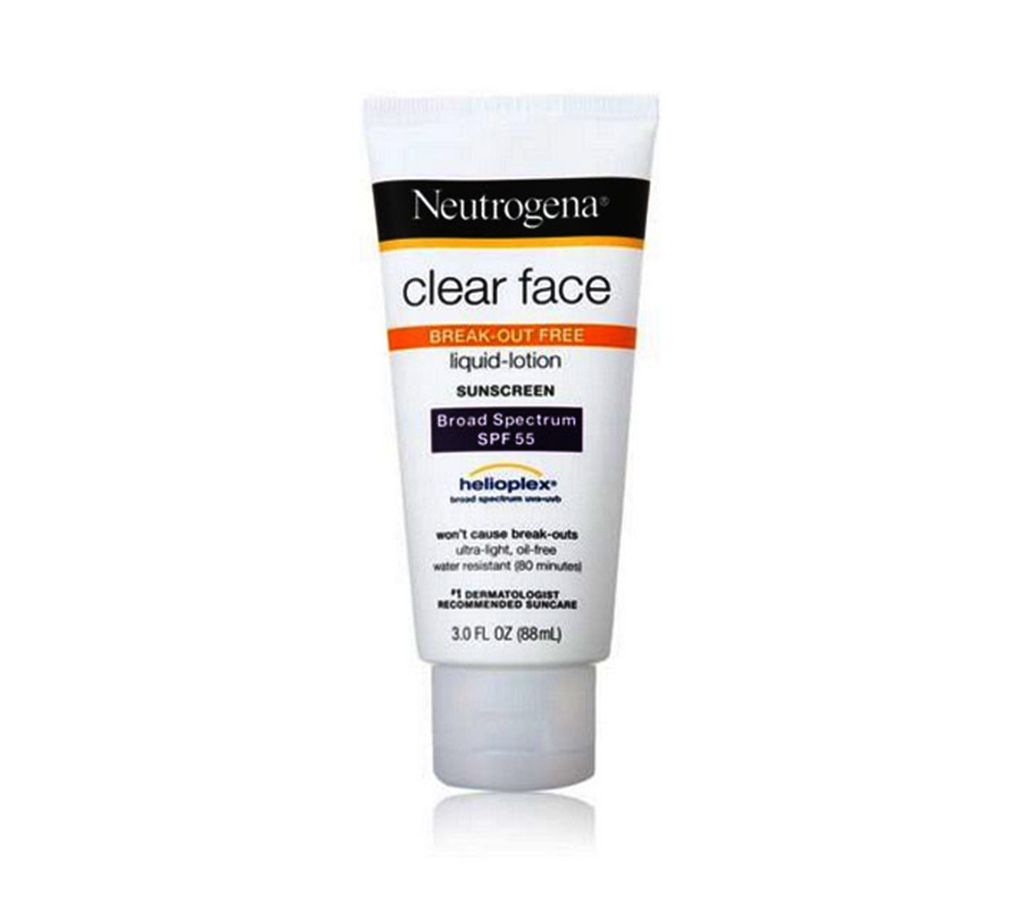 Neutrogena Clear Face Sunscreen Lotion SPF 55 (USA)