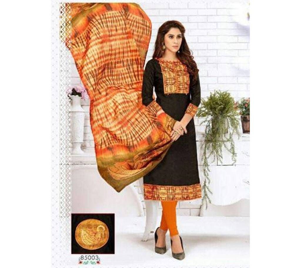  Unstitched Indian Cotton three Pieces