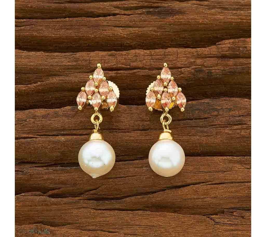  GOLD PLATED CZ DELICATE EARRING 54919 (by Pink Point - KJ54919)