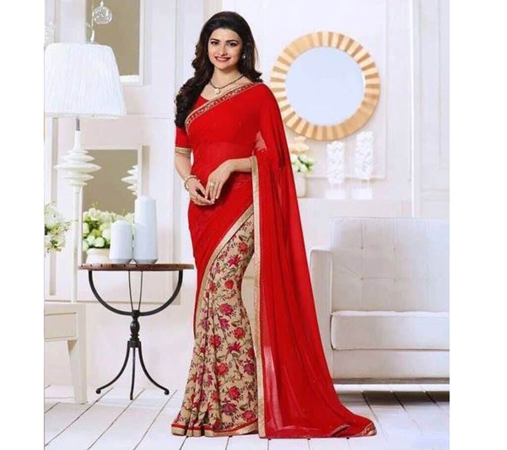 Indian Soft Georgette Print Saree 