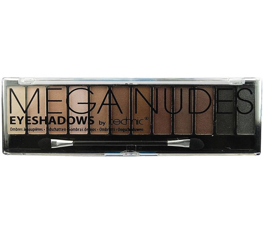 Technic Eyeshadow *Mega Nudes* Palette 12 Shades Naked Natural UK