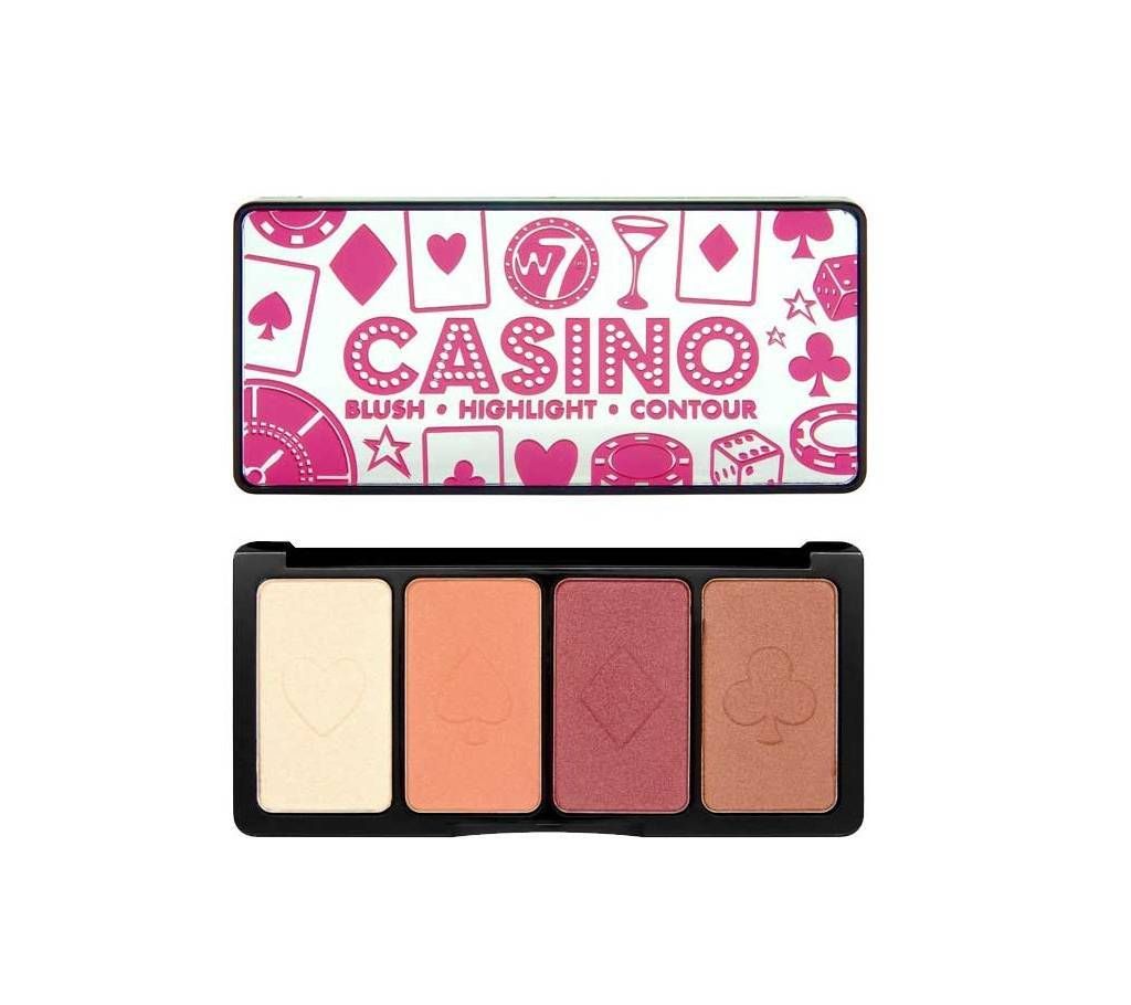 W7 Casino Blush, Highlight & Contour Face Palette UK