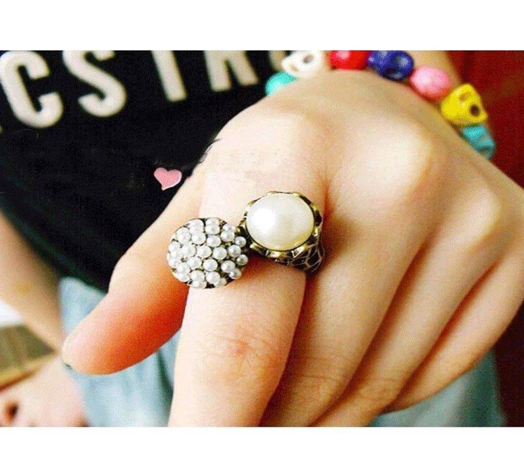 Artificial Pearl Setting Finger Ring