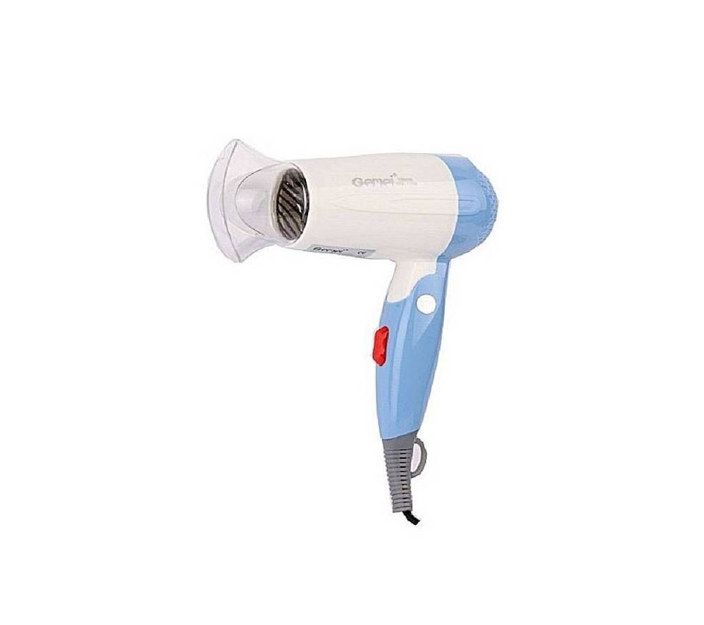 Gemei 1709 - Professional Hair Dryer - White and Blue