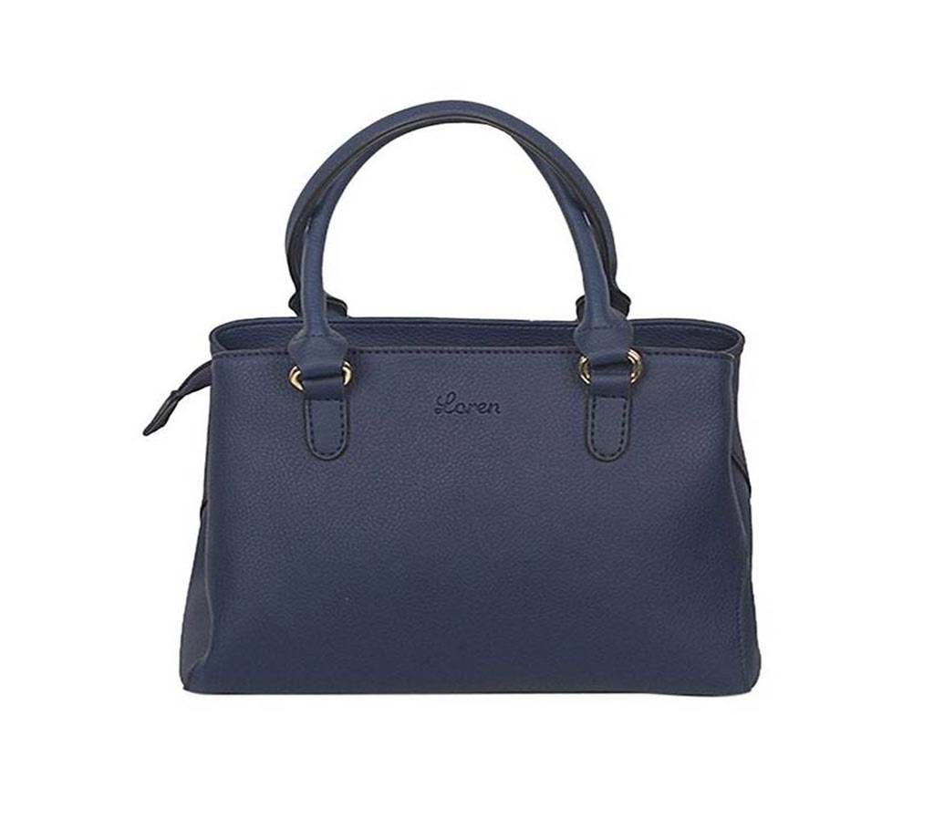 Glossy Girl Navy Blue Artificial Leather Hand Bag
