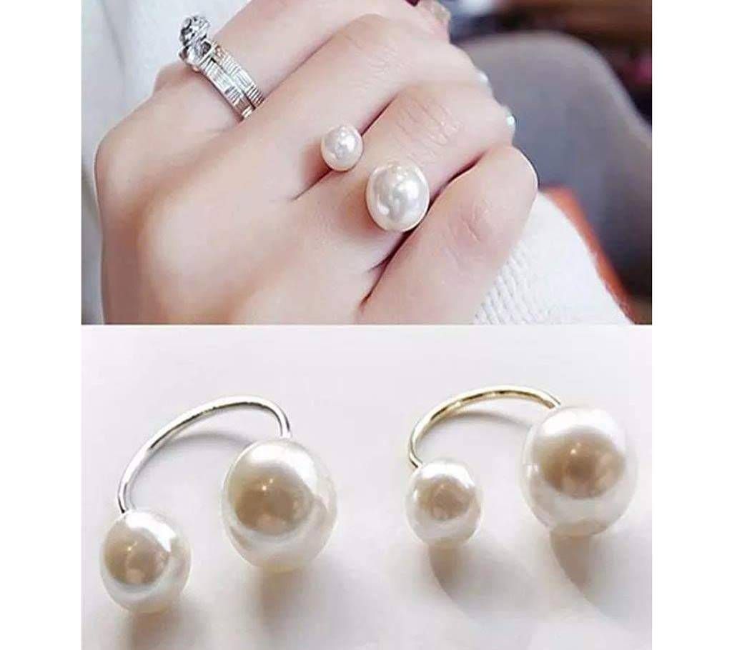 Pearl Adjustable Opening Finger Ring